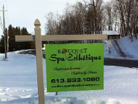 Bouquet Spa  PVC hanging sign post